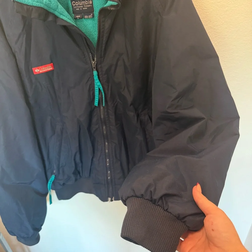 Vintage Columbia Bomber jacket, fleece, radial sleeve